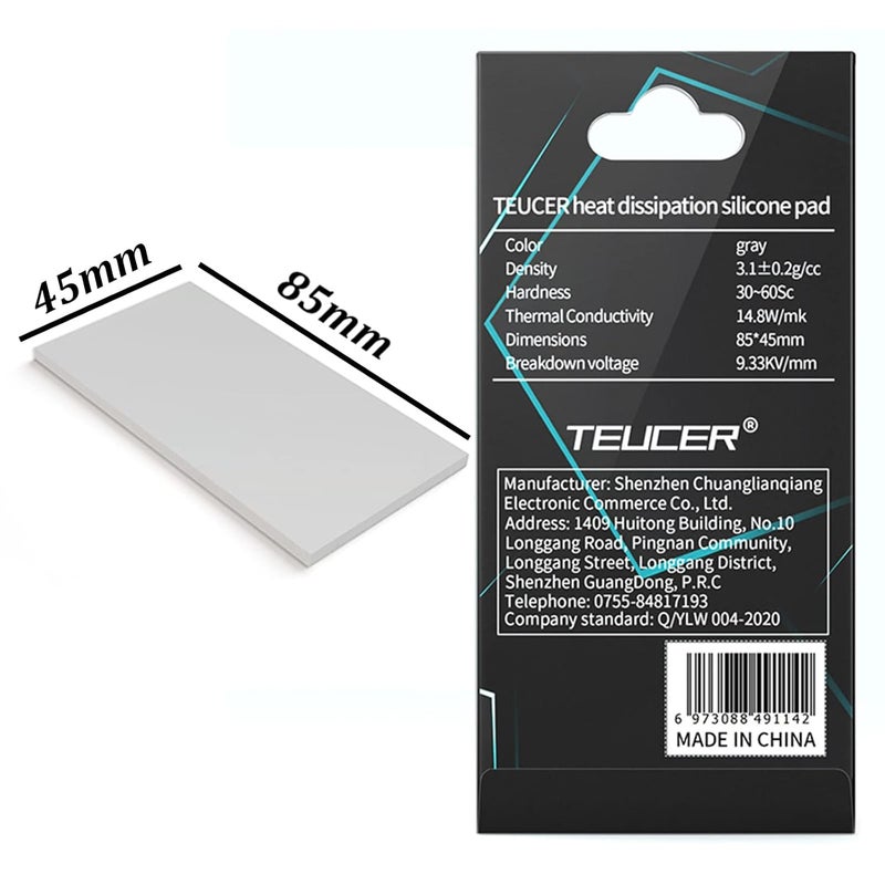 WithFlying Thermal Pad 14.8 W/mK, 85x45x1.5mm, Non Conductive Heat Resistance High Temperature Resistance, Silicone Thermal Pads for Laptop Heatsink GPU CPU LED Cooler (1.5mm) - Image 2